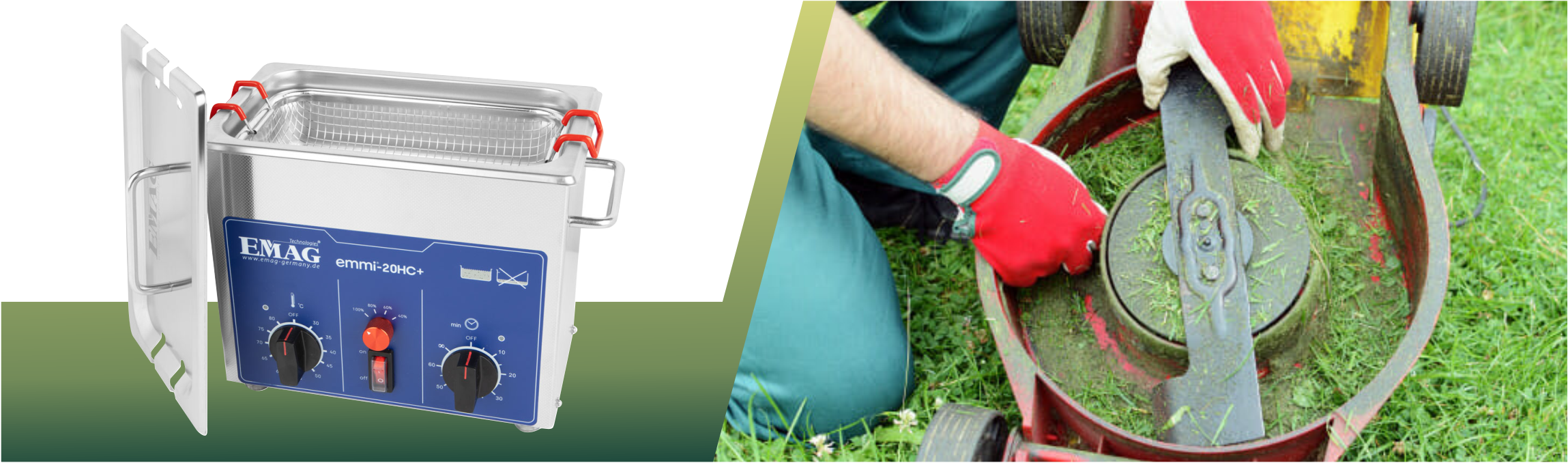 Myjka ultradźwiękowa do czyszczenia ostrzy kosiarek